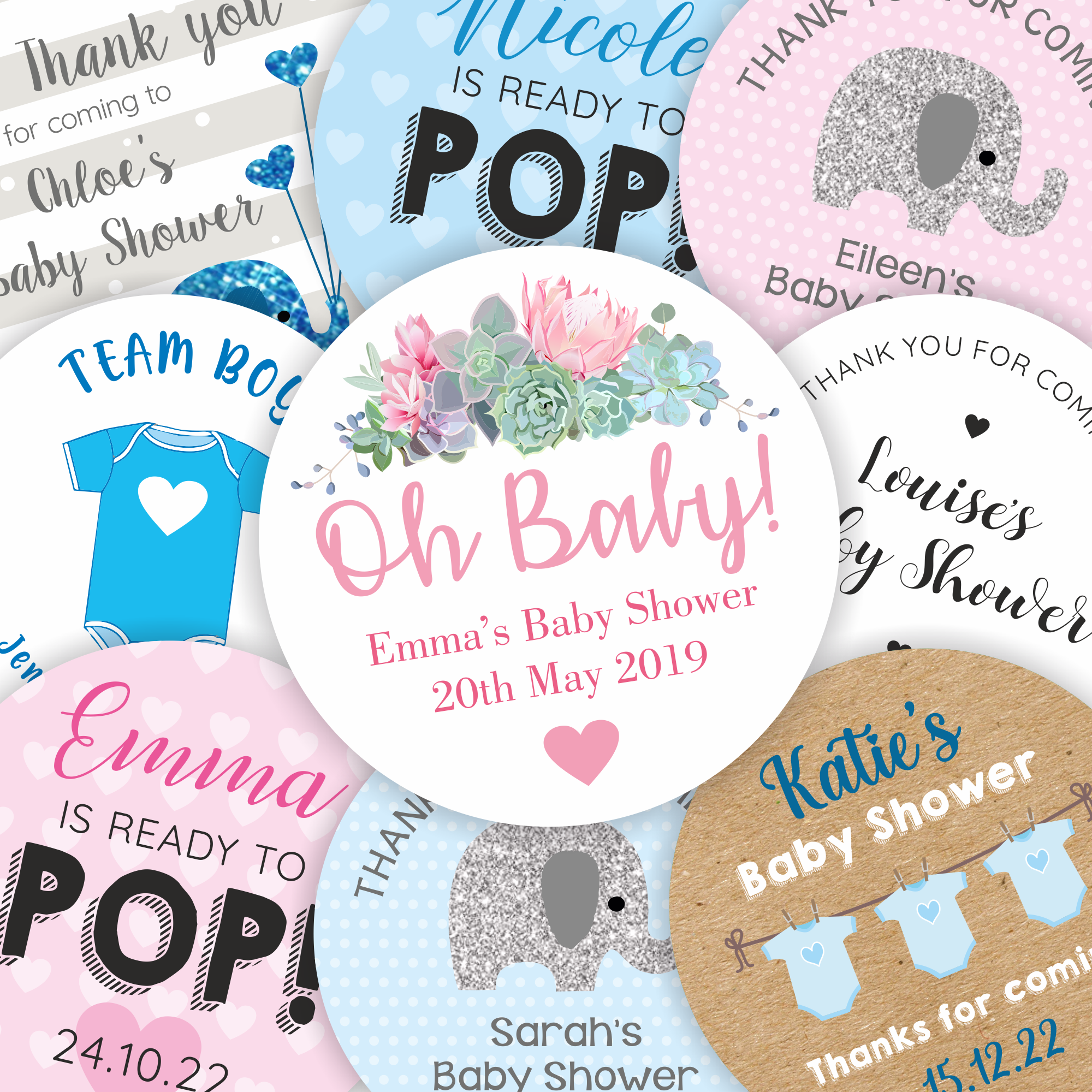 Baby Shower Stickers - Personalised  Getting Sticky With It –  gettingstickywithit