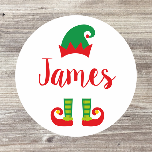 24 x Personalised Christmas Stickers - Elf Shoes