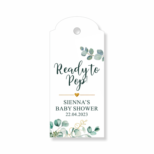 30 x Personalised Baby Shower Gift Tags, Gender Reveal, Thank You, Ready to Pop